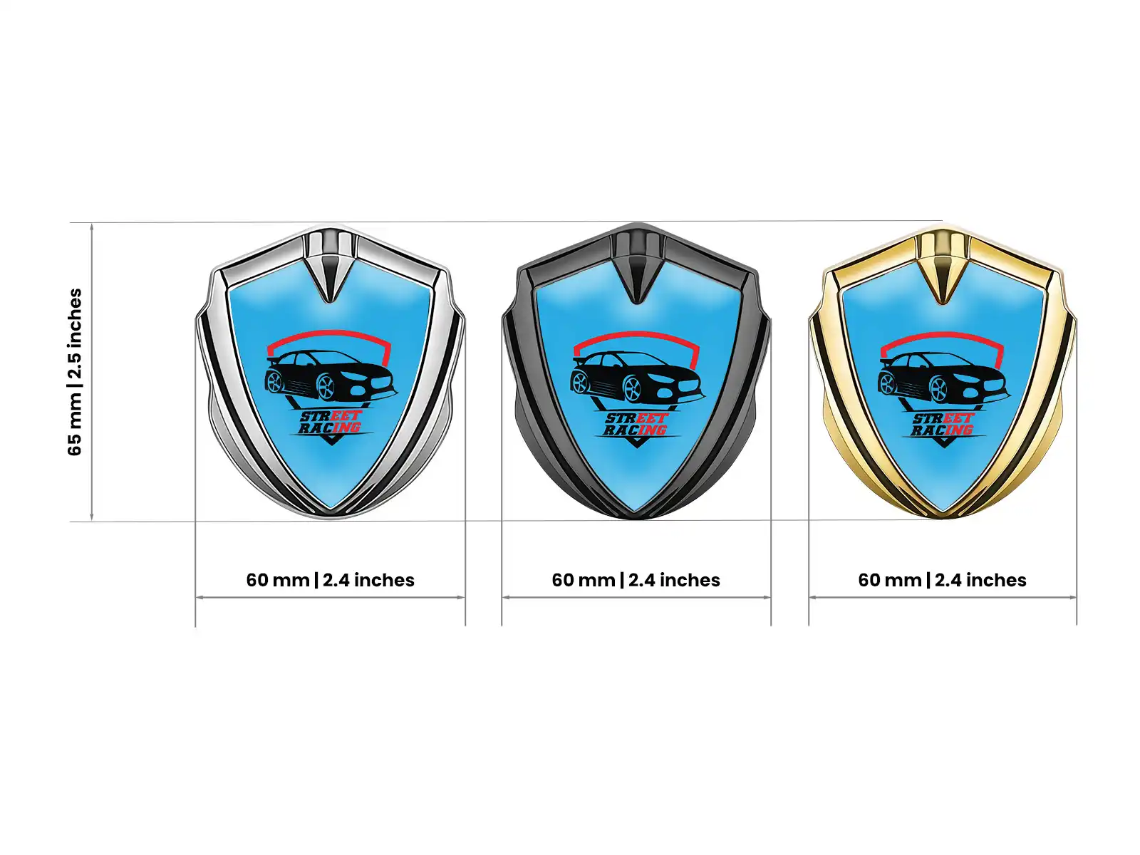 Metal Domed Emblem Sports Look High-Quality